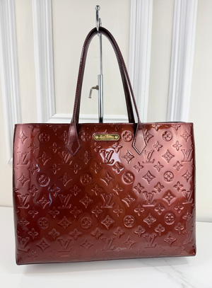 LOUIS VUITTON WILSHIRE MM PATENT ROUGE FAUVISTE
