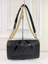 CHANEL BOY CAVIAR IN THE MIX CHEVRON MEDIUM