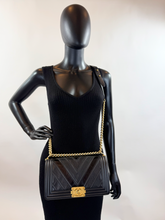 CHANEL BOY CAVIAR IN THE MIX CHEVRON MEDIUM