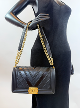 CHANEL BOY CAVIAR IN THE MIX CHEVRON MEDIUM