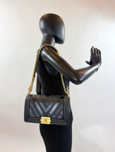CHANEL BOY CAVIAR IN THE MIX CHEVRON MEDIUM
