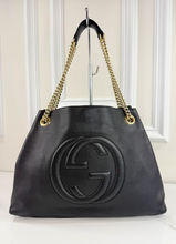 GUCCI SOHO CHAIN SHOULDER BAG IN BLACK