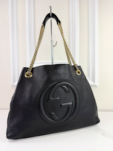 GUCCI SOHO CHAIN SHOULDER BAG IN BLACK