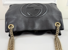 GUCCI SOHO CHAIN SHOULDER BAG IN BLACK