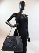 GUCCI SOHO CHAIN SHOULDER BAG IN BLACK