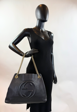 GUCCI SOHO CHAIN SHOULDER BAG IN BLACK