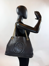 GUCCI SOHO CHAIN SHOULDER BAG IN BLACK