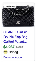 CHANEL JUMBO DOUBLE FLAP BAG PATENT QUILTED