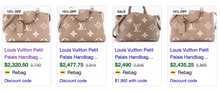 LOUIS VUITTON PETIT PALAIS BICOLOR EMPREINTE GIANT