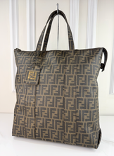 FENDI ZUCCA COATED CANVAS VERTICLE TOTE
