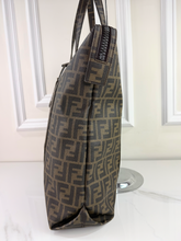 FENDI ZUCCA COATED CANVAS VERTICLE TOTE