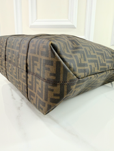 FENDI ZUCCA COATED CANVAS VERTICLE TOTE