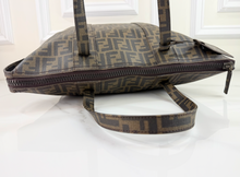 FENDI ZUCCA COATED CANVAS VERTICLE TOTE