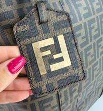 FENDI ZUCCA COATED CANVAS VERTICLE TOTE