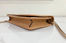 GUCCI SOHO WALLET ON CHAIN IN COGNAC