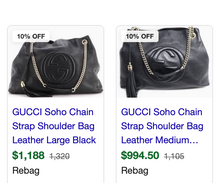 GUCCI SOHO CHAIN SHOULDER BAG IN BLACK