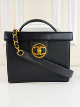CHANEL CAVIAR CC VANITY BOX CASE VINTAGE