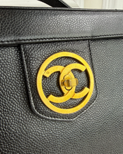 CHANEL CAVIAR CC VANITY BOX CASE VINTAGE