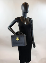CHANEL CAVIAR CC VANITY BOX CASE VINTAGE