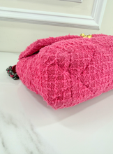 *DEAL OF THE DAY* CHANEL 19 LARGE FLAP QUILTED TWEED IN HOT PINK