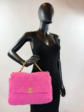 *DEAL OF THE DAY* CHANEL 19 LARGE FLAP QUILTED TWEED IN HOT PINK