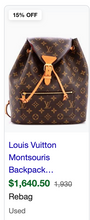 LOUIS VUITTON MONTSOURIS NM BACKPACK