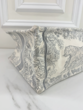DIOR BOOK TOTE EMBROIDERED MEDIUM ECRU AND GREY TOILE DE JOUY