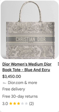 DIOR BOOK TOTE EMBROIDERED MEDIUM ECRU AND GREY TOILE DE JOUY