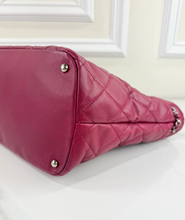 CHANEL CAVIAR TIMELESS CC SOFT SHOPPING TOTE IN BURGUNDY