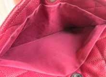 CHANEL CAVIAR TIMELESS CC SOFT SHOPPING TOTE IN BURGUNDY
