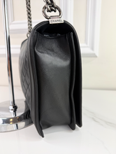 CHANEL BOY FLAP BAG LARGE LAMBSKIN IN BLACK