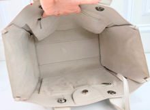 CHANEL LARGE STUDDED DEAUVILLE TOTE CAVIAR  IVORY