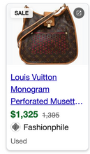 LOUIS VUITTON PERFORATED MUSETTE