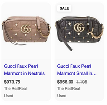 GUCCI MATELASSE PEARLY GG MARMONT CHAIN BAG
