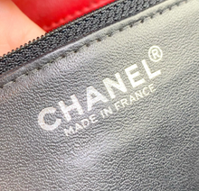 CHANEL CLASSIC MEDIUM SINGLE FLAP LAMBSKIN BLACK QUILTED CRYSTAL