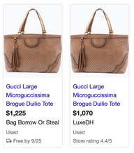 GUCCI MICROGUSSISSIMA BROGUE DUILIO TOTE LARGE