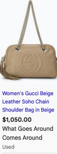 GUCCI SOHO SMALL CHAIN BAG IN BEIGE