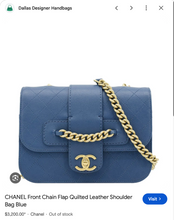 CHANEL SHEEPSKIN FRONT CHAIN FLAP IN NAVY