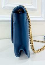 CHANEL SHEEPSKIN FRONT CHAIN FLAP IN NAVY