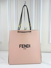 FENDI LOGO MEDIUM SHOPPING TOTE IN PINK