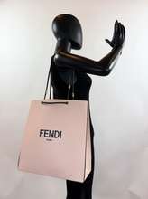 FENDI LOGO MEDIUM SHOPPING TOTE IN PINK