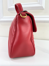GUCCI MARMONT GG TOP HANDLE BAG IN RED