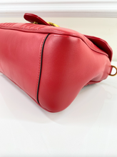 GUCCI MARMONT GG TOP HANDLE BAG IN RED