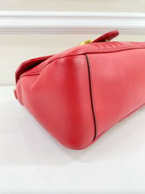 GUCCI MARMONT GG TOP HANDLE BAG IN RED