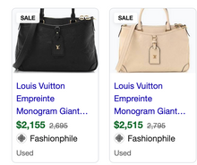 LOUIS VUITTON TRIANON EMPREINTE GIANT PM IN BLACK