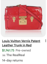 LOUIS VUITTON TRUNK VERNIS CHERRY RED