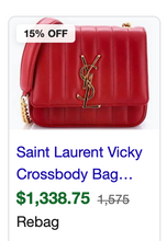 YSL VICKY VERTICAL QUILTED LAMBSKIN