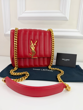YSL VICKY VERTICAL QUILTED LAMBSKIN