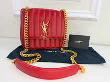 YSL VICKY VERTICAL QUILTED LAMBSKIN