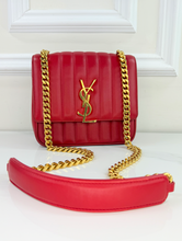 YSL VICKY VERTICAL QUILTED LAMBSKIN